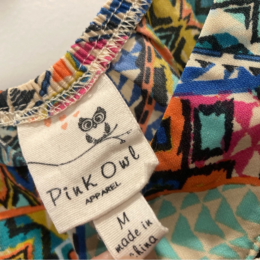 Boho Pink Owl Romper💗💜💙💚🖤 - Picture 4 of 8